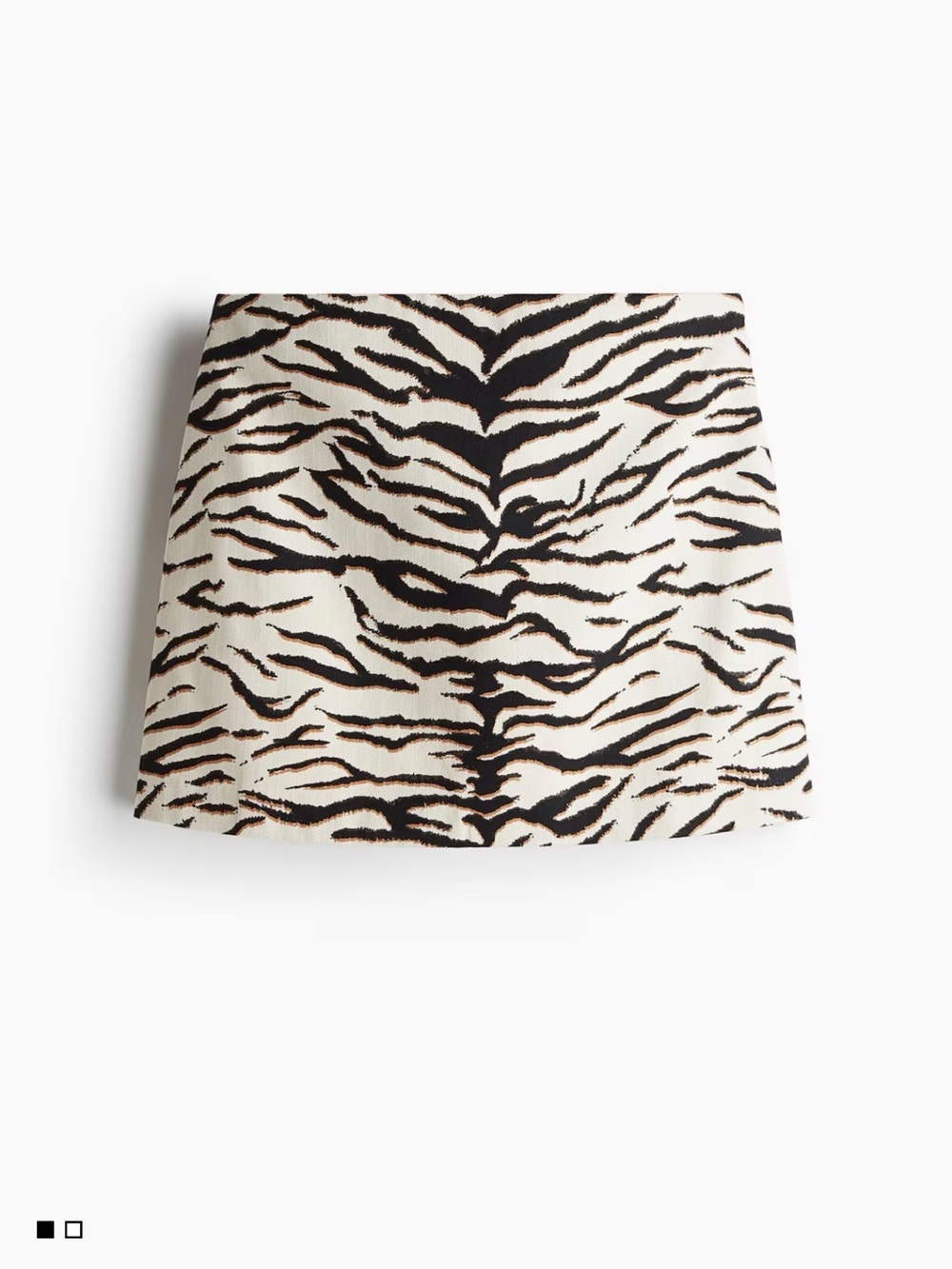 NWT H&M Zebra Print Twill Mini Skirt